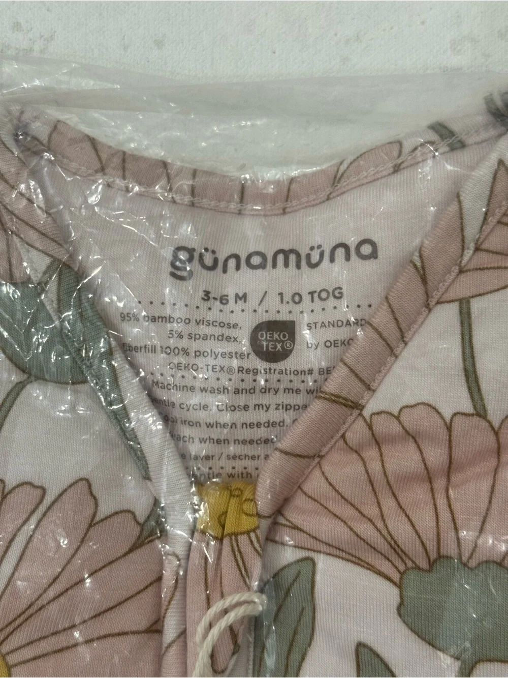 GÜNAMUNA Beauty Floral Footie Sleep Bag 1.0 TOG 3-6M NWT Sealed